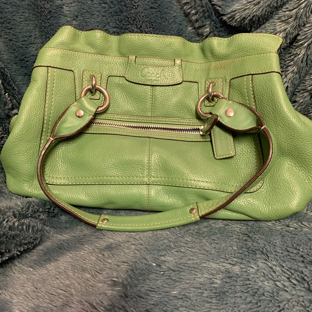 Leather coach bag